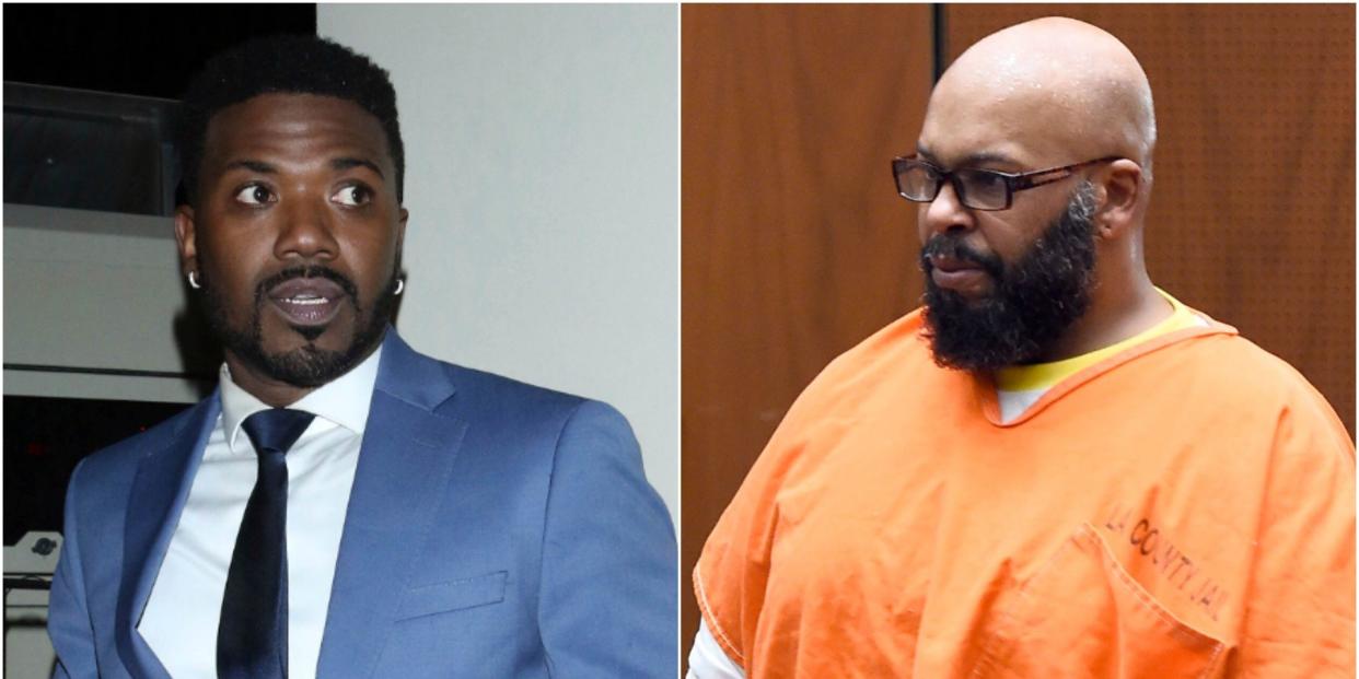 Ray J, left, and Suge Knight, right.