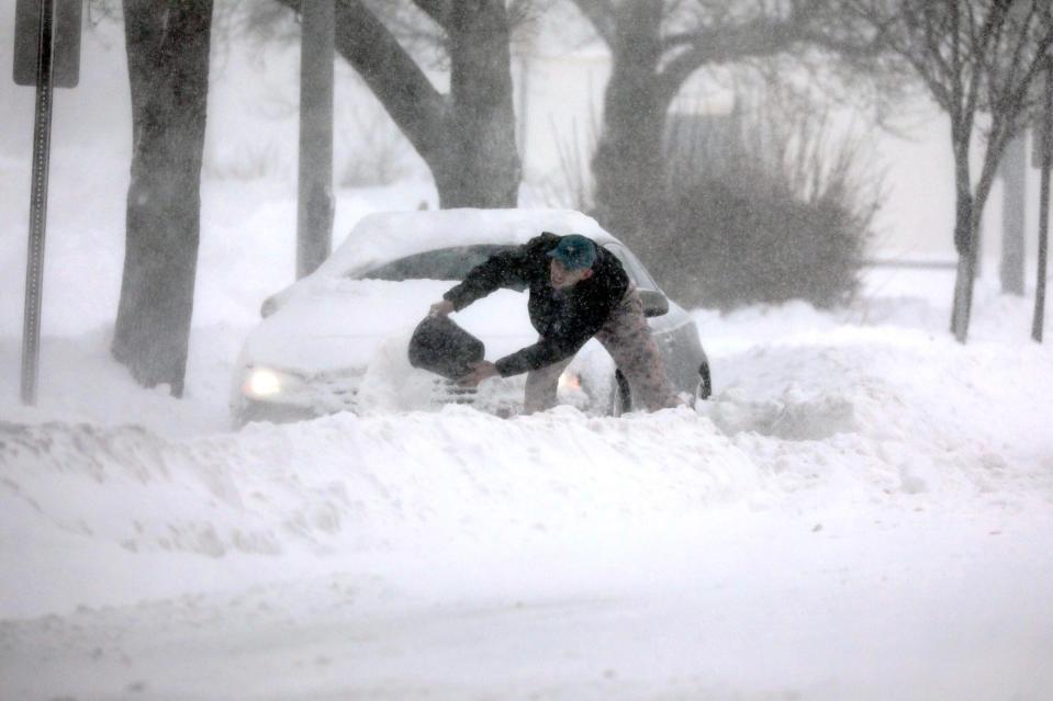 Snow storm in Rochester, N.Y., on Jan. 17, 2022.