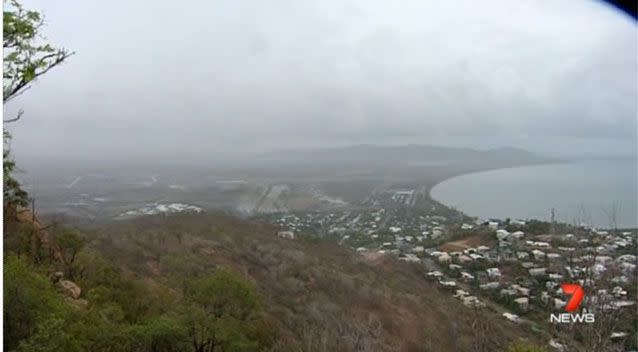 Townsville has seen rainfall of about 100mm. Photo: 7 News