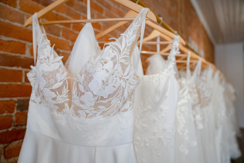 The interior of Holland Bridal Shoppe, a new bridal shop in Pella owned by a pair of childhood best friends, Bri Buzick and Mallory Gritsch.