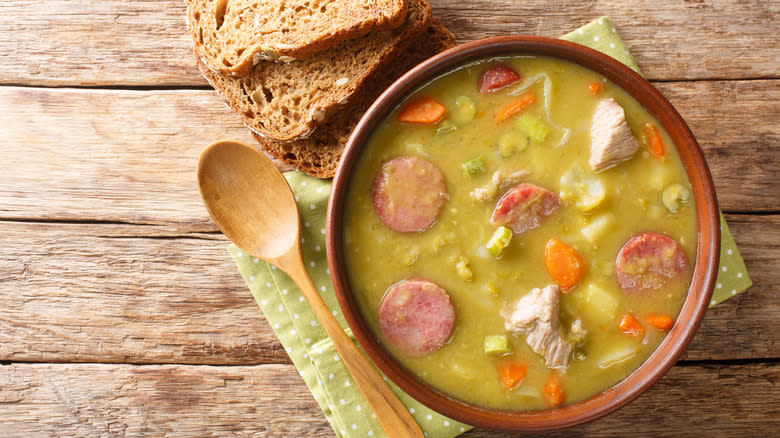 split pea soup with sausage