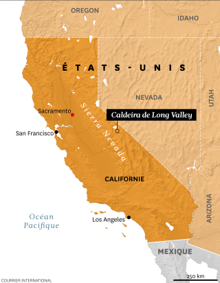 La caldeira de Long Valley, en Californie.. COURRIER INTERNATIONAL