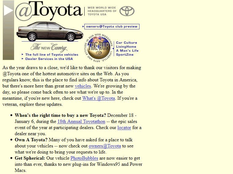 an image of a car, several paragraphs, and the word Toyota on a yellow background