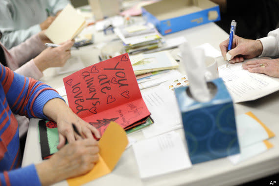 When a flood of support came in for the victims of last December's school shooting in Newtown, Conn., volunteers stepped up and spent hours responding to the more than 175,000 letters and cards with handwritten thank yous. 