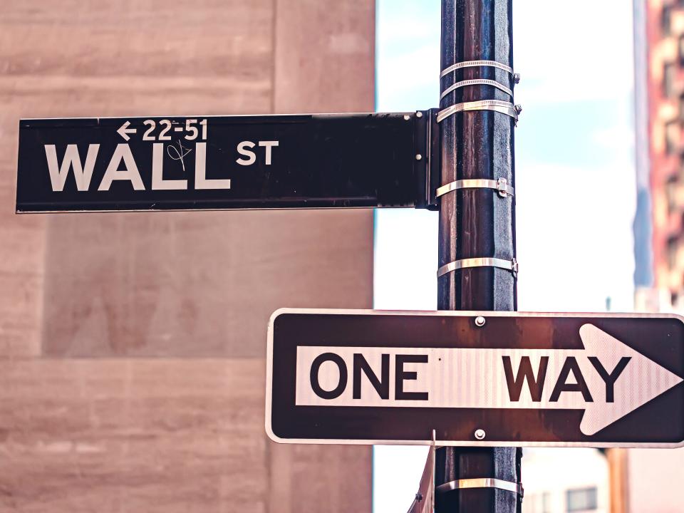 Wall Street street sign