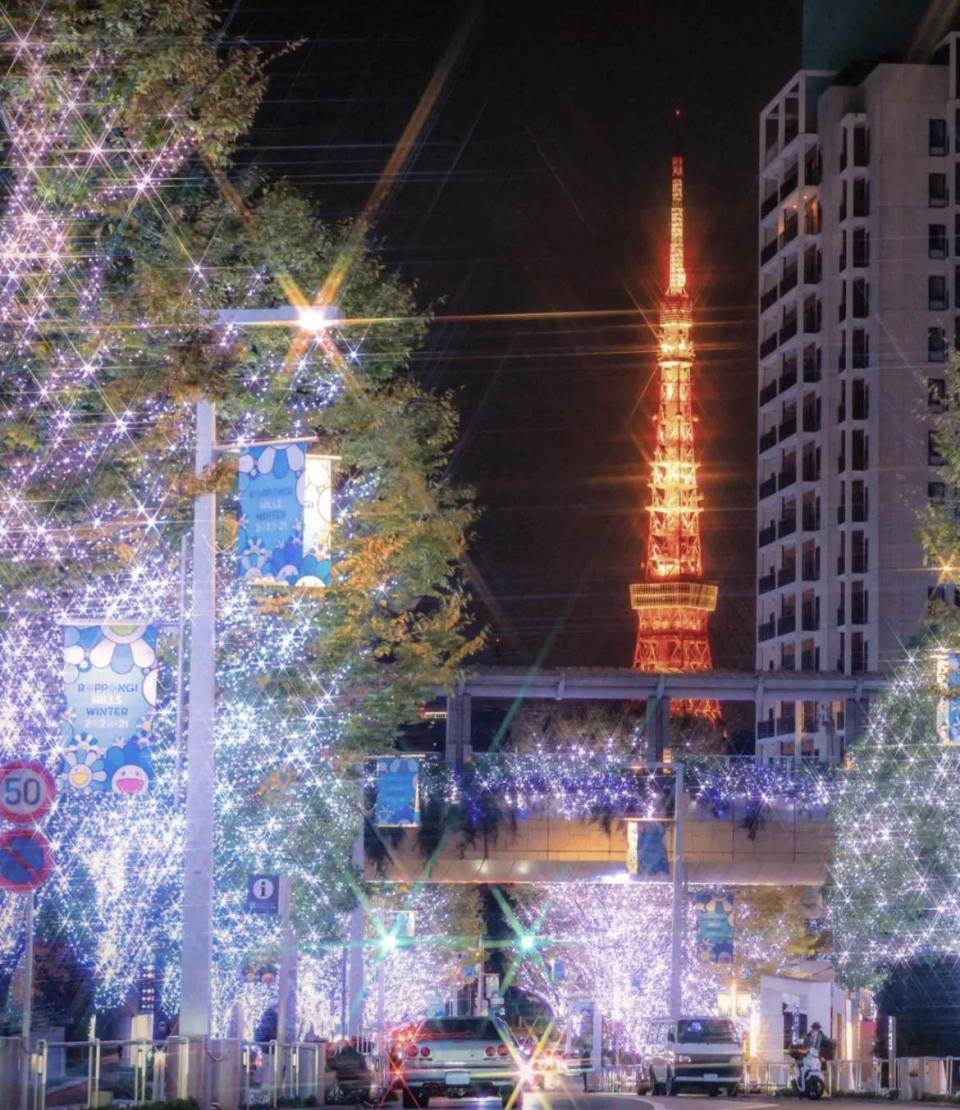 六本木之丘Roppongi Hills Christmas 2023示意圖。圖片來源：小紅書@超甜小财迷