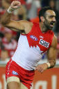 Sydney champion Adam Goodes made his long-awaited return to AFL footy in the Swans win over Melbourne