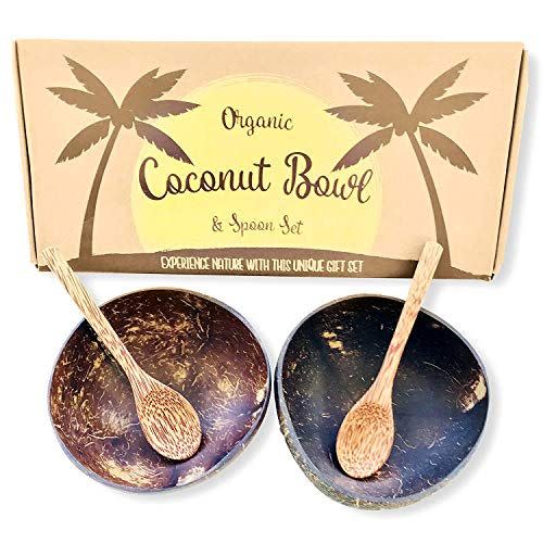 31) Coconut Bowls and Coconut Spoons Gift Set