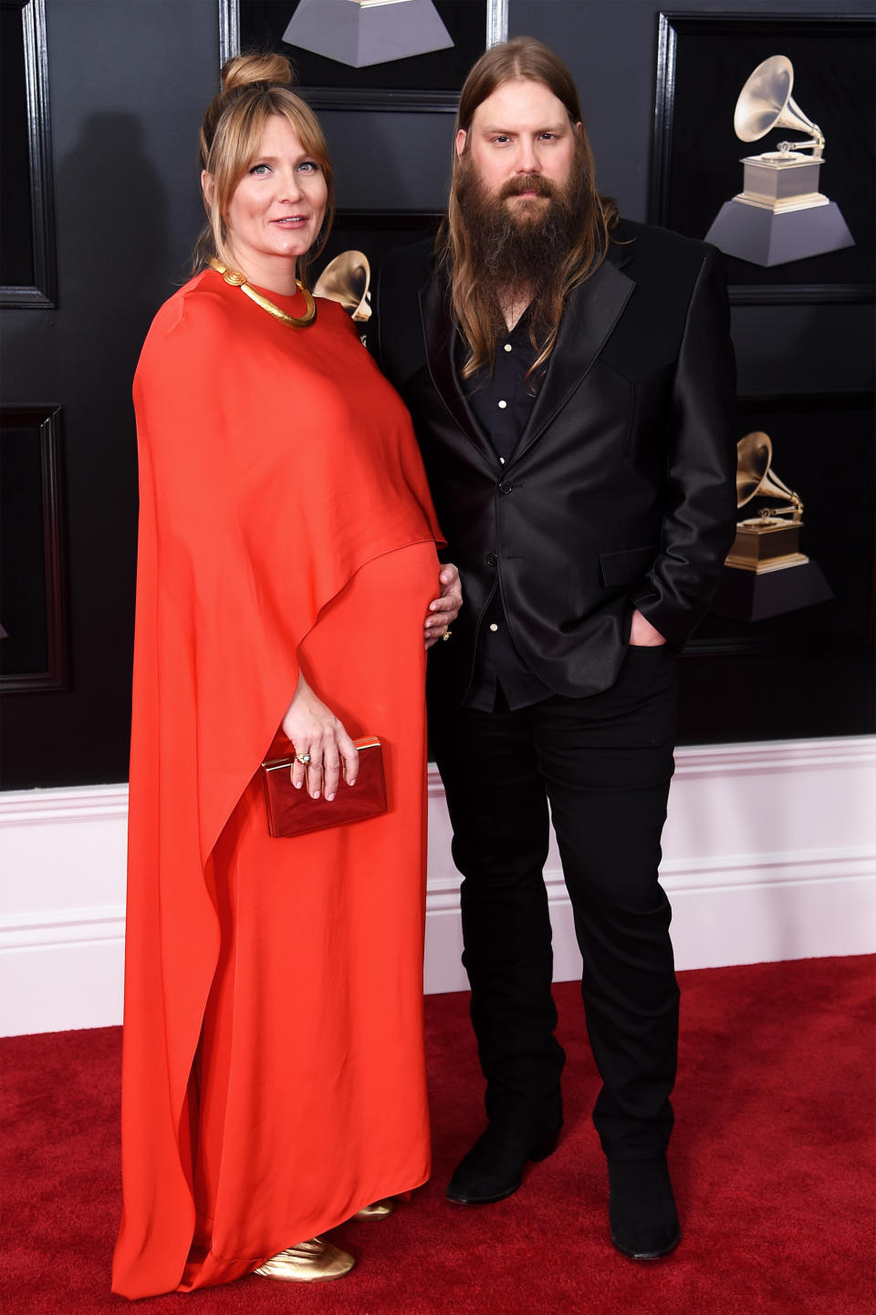 Morgane and Chris Stapleton attend the 60th Annual Grammy Awards on Jan. 28, 2018, in New York City. (Photo by Dimitrios Kambouris/Getty Images for NARAS)