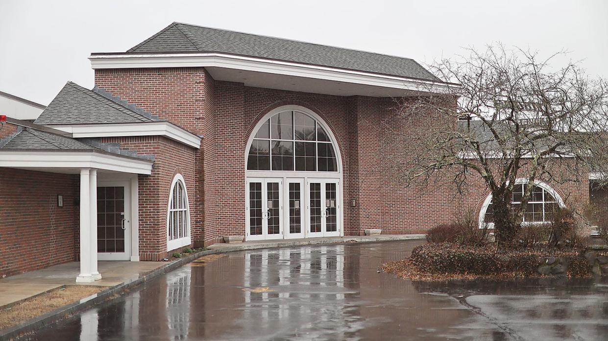 The former Lantana function hall in Randolph on Thursday, March 28, 2024.