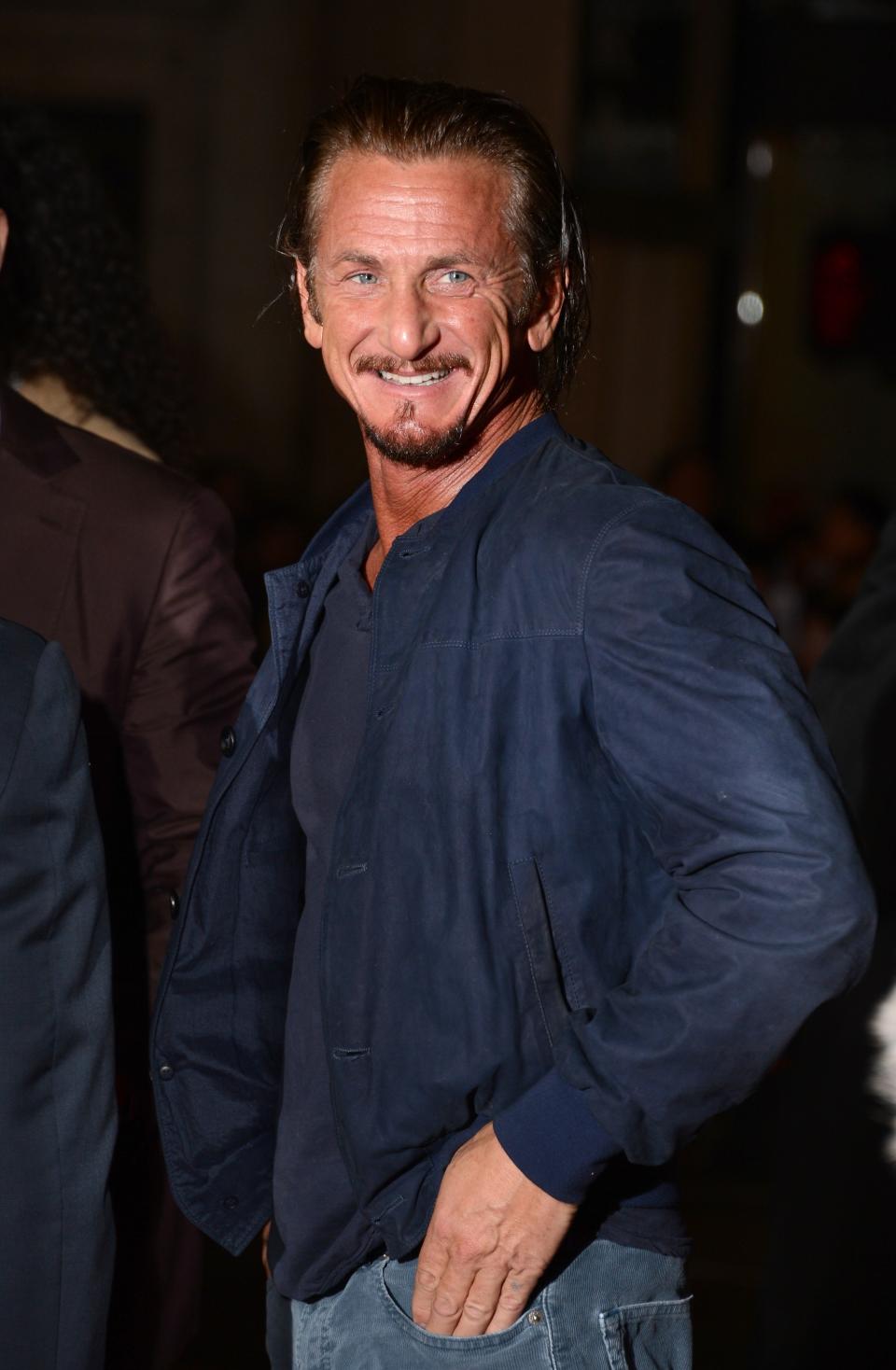 HOLLYWOOD, CA - JANUARY 07: Actor Sean Penn arrives at Warner Bros. Pictures' 'Gangster Squad' premiere at Grauman's Chinese Theatre on January 7, 2013 in Hollywood, California. (Photo by Jason Merritt/Getty Images)