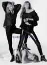 <p><strong>Models:</strong> Gigi Hadid, Kate Moss <br><strong>Photographer:</strong> Mario Testino<br><br>(Photo: Courtesy of Stuart Weitzman) </p>