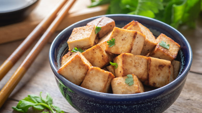 Crispy tofu dish