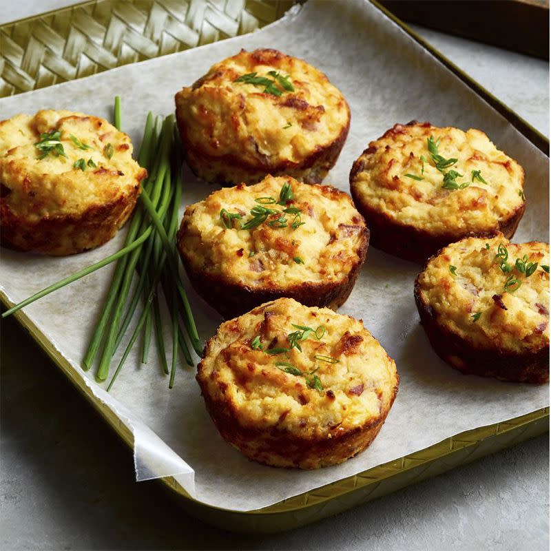 Low-Carb Quiche Biscuits with Bacon, Cheddar, and Chives