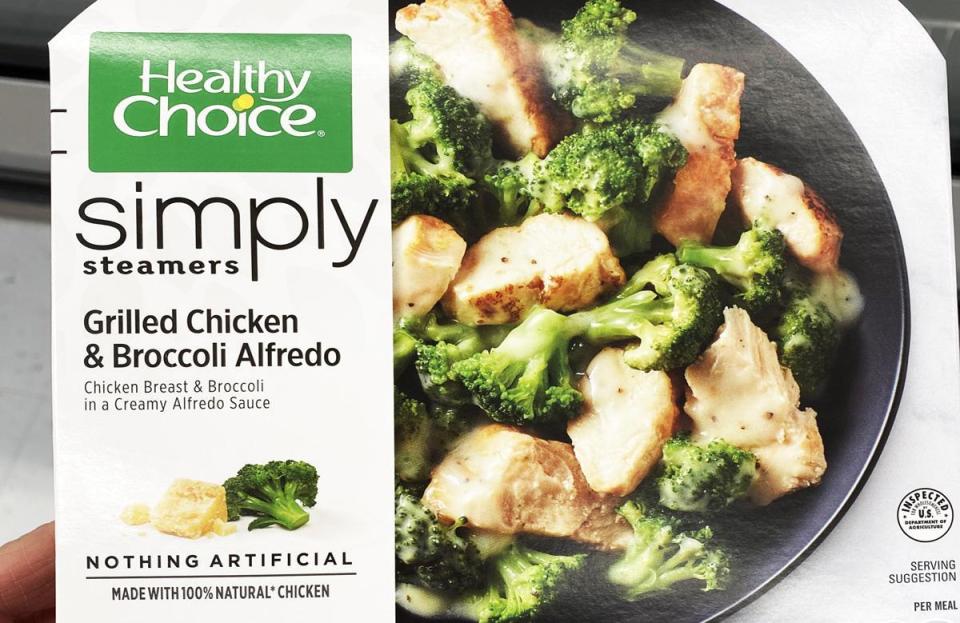 Healthier: Healthy Choice Grilled Chicken and Broccoli Alfredo