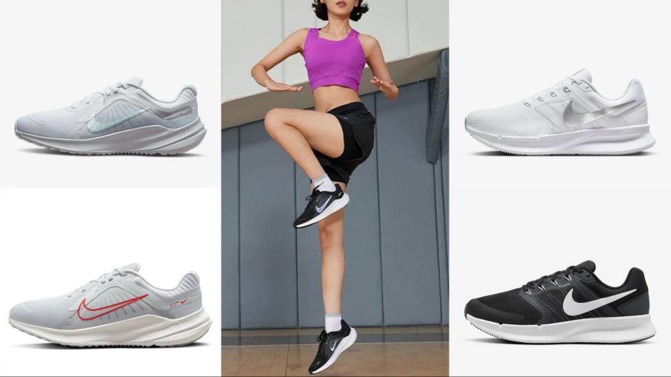 多款多色的NIKE慢跑訓練鞋，舒適性與支撐力雙滿分。（圖片來源：Nike）