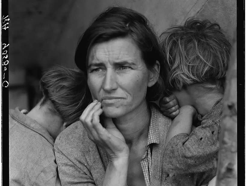 Familien brachen während der Weltwirtschaftskrise auseinander. - Copyright: Library of Congress