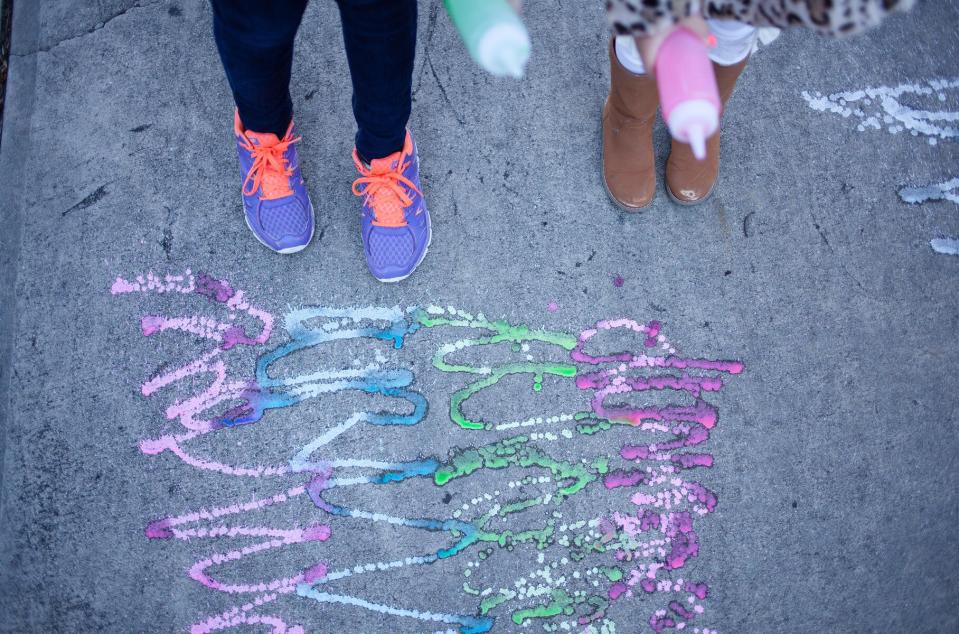 Homemade sidewalk chalk