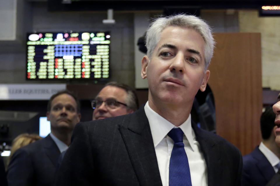 Bill Ackman, CEO and founder of Pershing Square Capital, visits the floor of the New York Stock Exchange, Tuesday, Nov. 10, 2015. (AP Photo/Richard Drew)