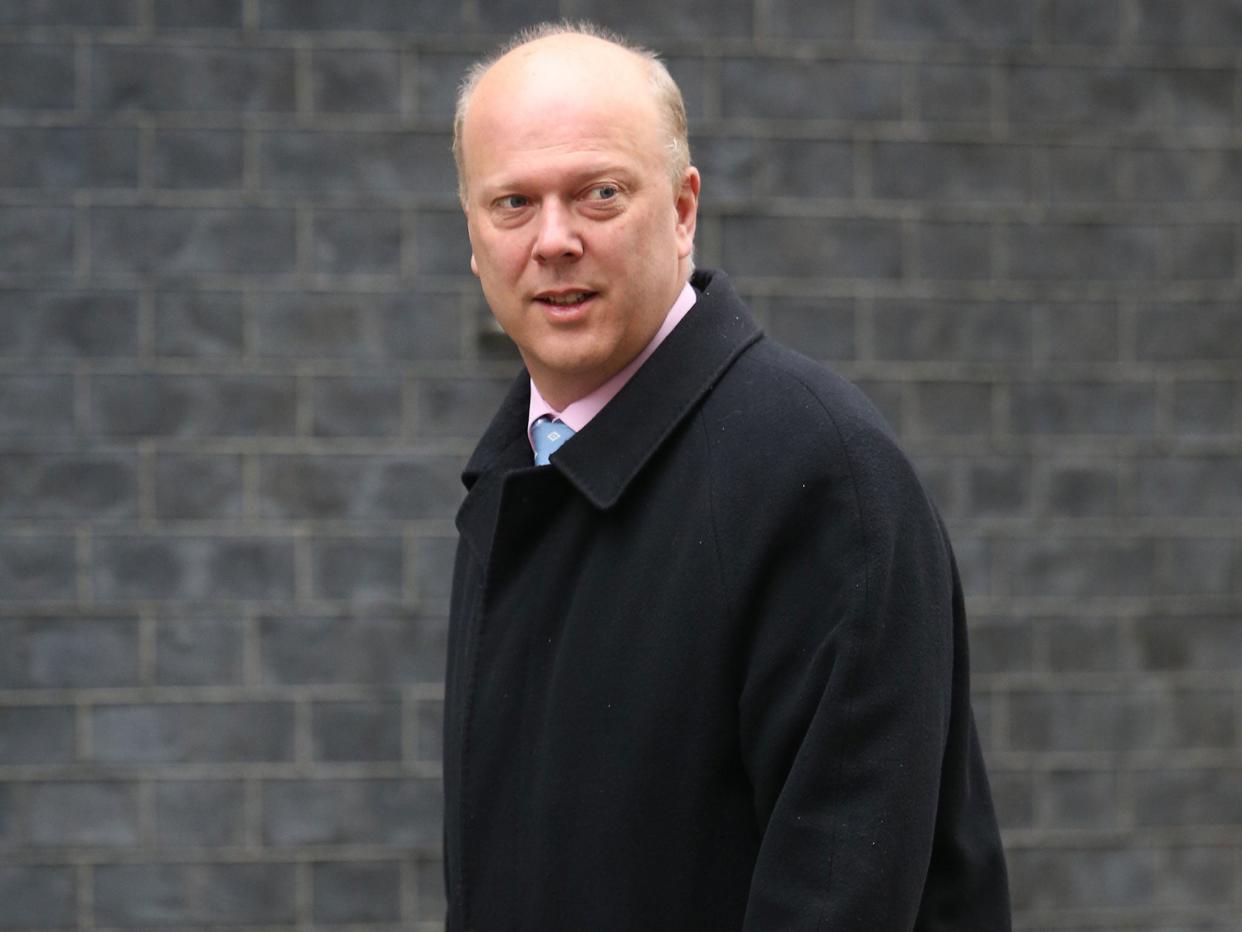 Chris Grayling was known as 'failing Grayling' in office ( )