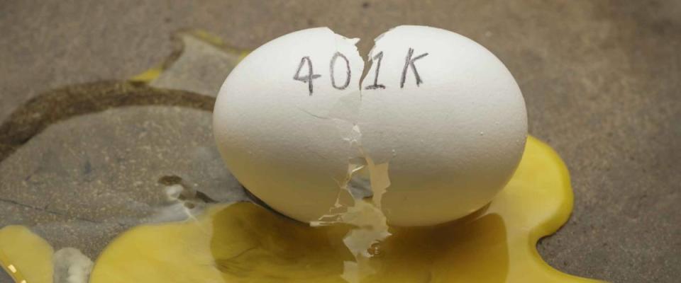 401K broken nest egg concept