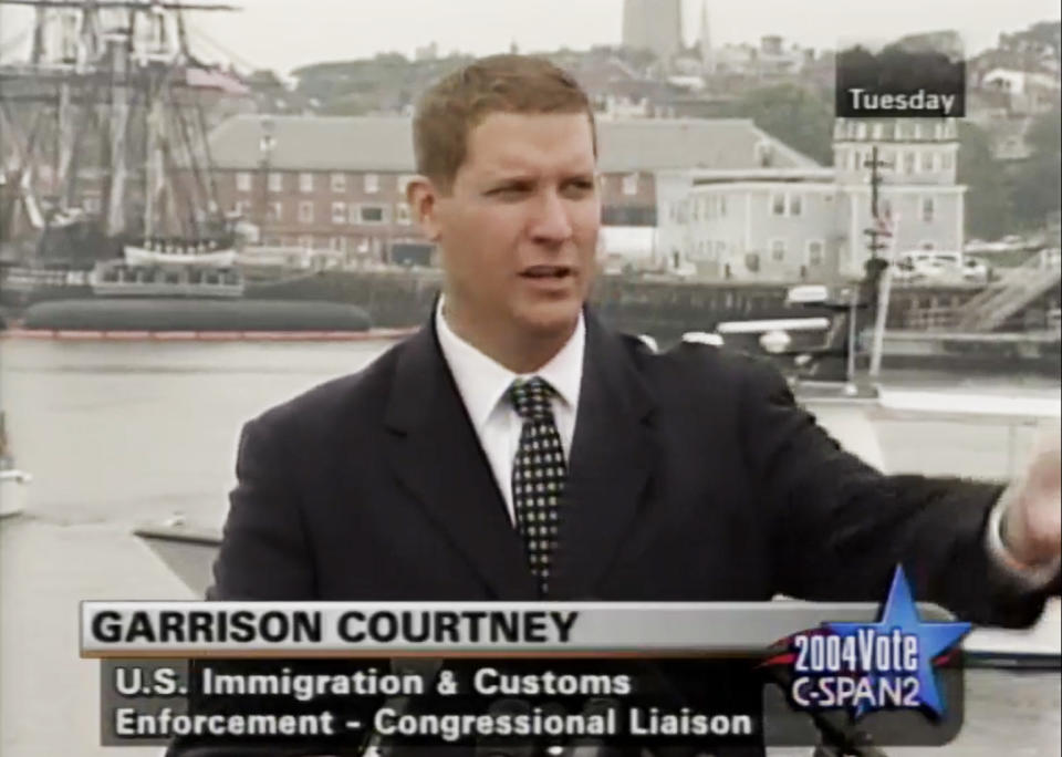 Garrison Courtney in a C-SPAN broadcast on July 20, 2004. (C-SPAN)