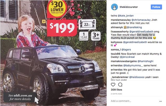 The Mercs are back, and cheaper than last year. Source: Instagram/Aldi