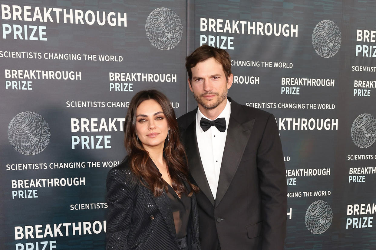 Mila Kunis; Ashton Kutcher Tommaso Boddi/Getty Images for Breakthrough Prize