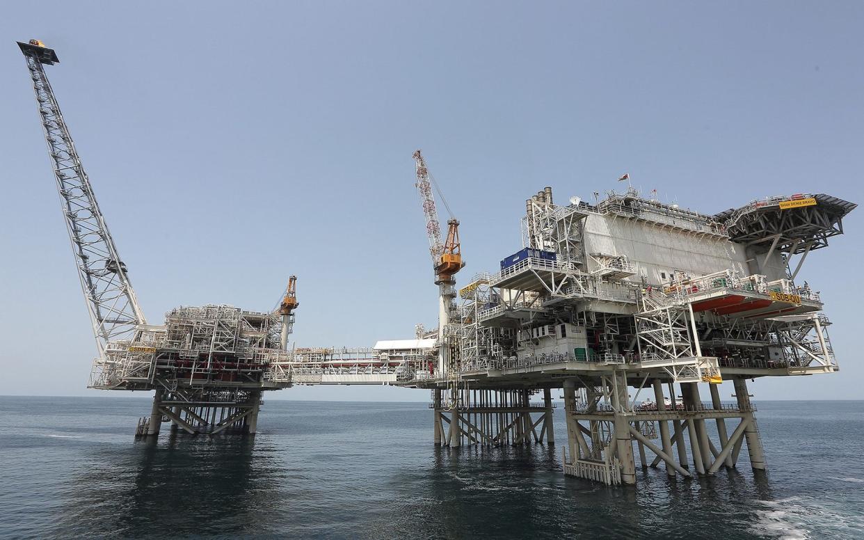 The Shah Deniz Bravo platform at the gas field operated by BP in Azerbaijan-owned waters in the Caspian Sea