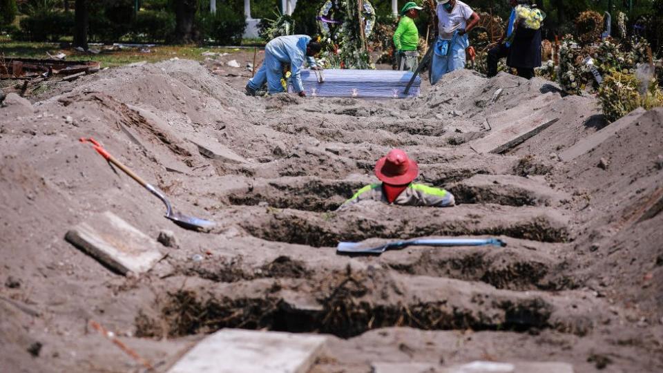 Enterramientos en Ciudad de México durante la pandemia.