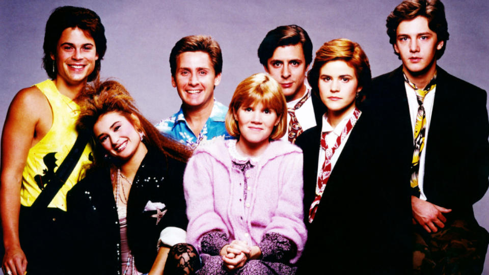 ‘St. Elmo’s Fire,’ one of the quintessential “Brat Pack” movies, opened on June 28, 1985. Joel Schumacher’s film followed a group of college friends through the rocky realities of post-graduation life. The young cast featured (from left to right) Rob Lowe, Demi Moore, Emilio Estevez, Mare Winningham, Judd Nelson, Ally Sheedy, and Andrew McCarthy. Click through to see a gallery of the cast then and now.