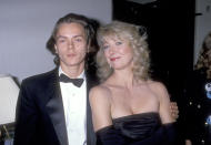 LOS ANGELES - APRIL 1: Actor River Phoenix and actress Teri Garr attend the Fourth Annual American Cinematheque Award Honoring Steven Spieldberg on April 1, 1989 at Century Plaza Hotel in Los Angeles, California. (Photo by Ron Galella, Ltd/Ron Galella Collection via Getty Images) 