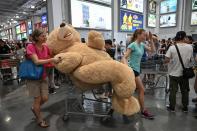 <p>If you happen to spot Costco’s famous 93-inch teddy bear and think, "Is this a reasonable purchase?" the answer is "yes." The plush toy has become a longtime love of Costco fans.</p>