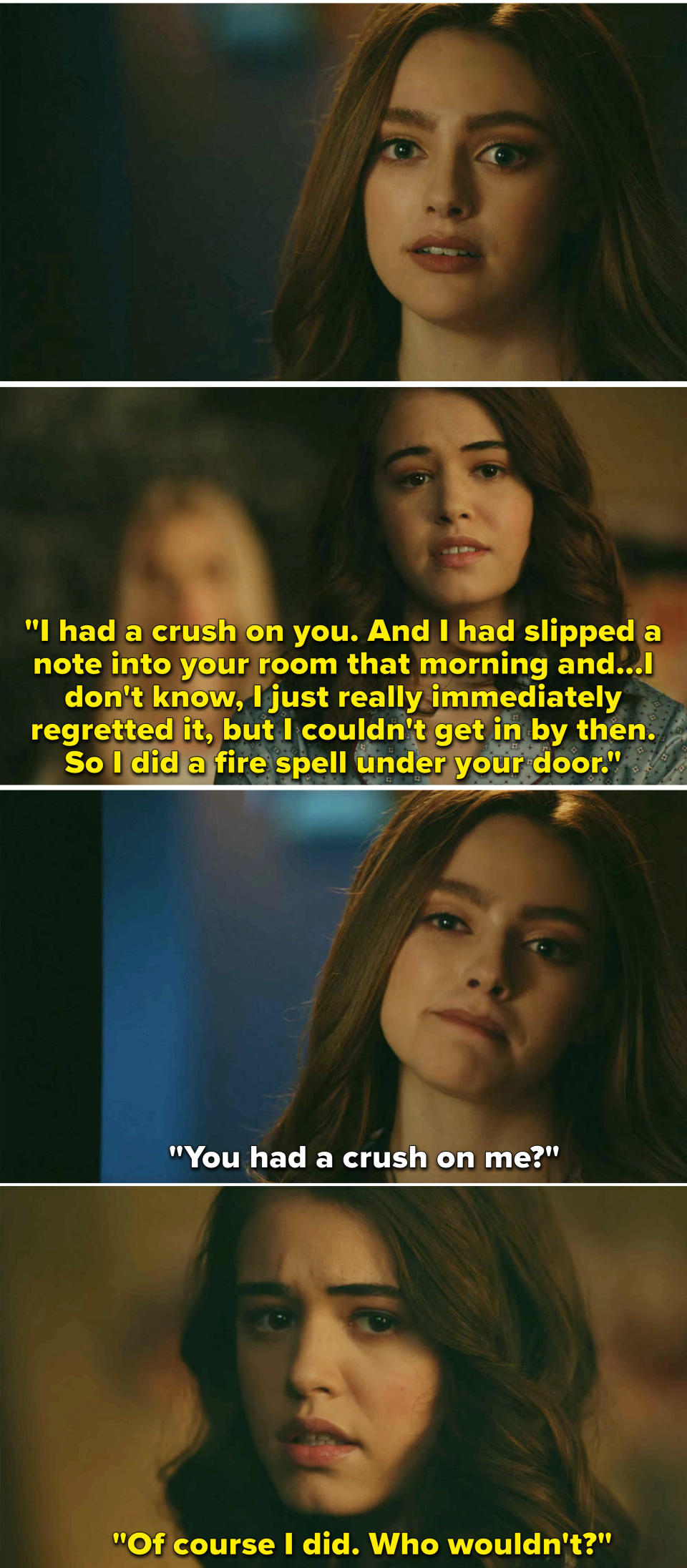 Josie tells Hope she had a crush on her