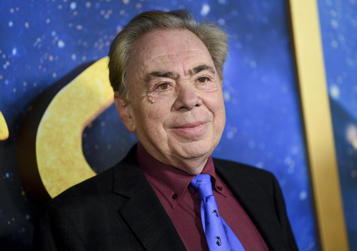 Composer and executive producer Andrew Lloyd Webber attends the world premiere of "Cats" at Alice Tully Hall on Monday, Dec. 16, 2019, in New York. (Photo by Evan Agostini/Invision/AP)