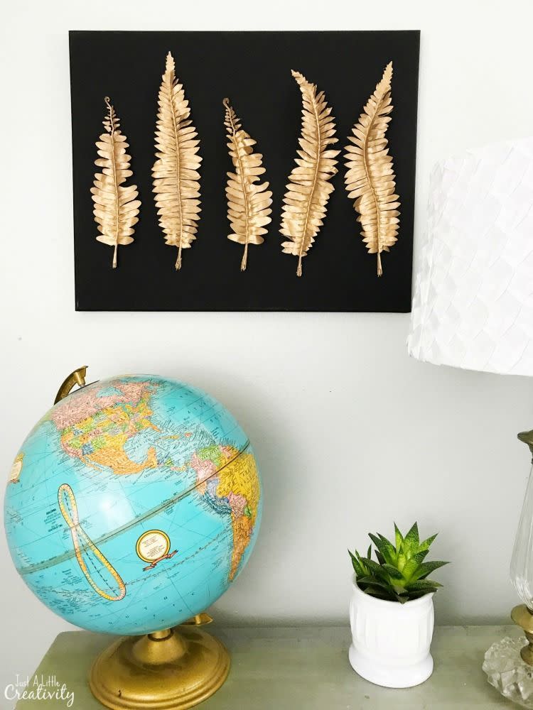 DIY Metal Leaf Wall Art