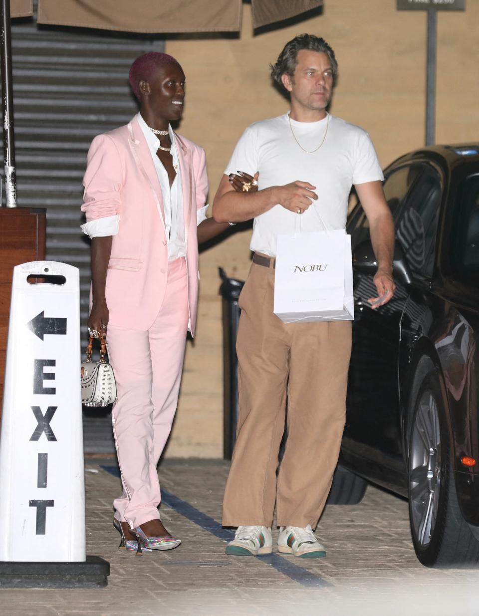 Joshua Jackson, Jodie Turner-Smith romantic dinner at nobu.