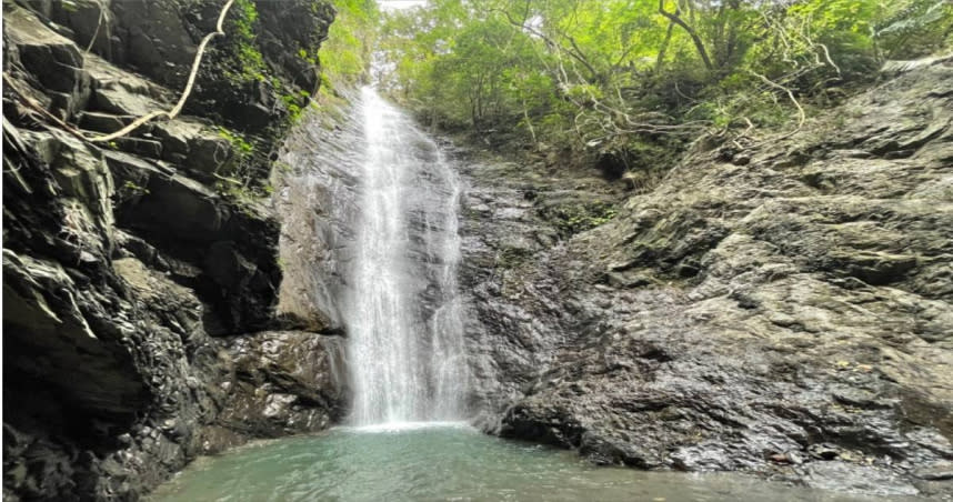 大津瀑布位於屏東縣高樹鄉新豐村，在縣道185線沿山公路2k旁，下車後步行約20分鐘即可抵達。（圖／翻攝茂林國家風景區官網）