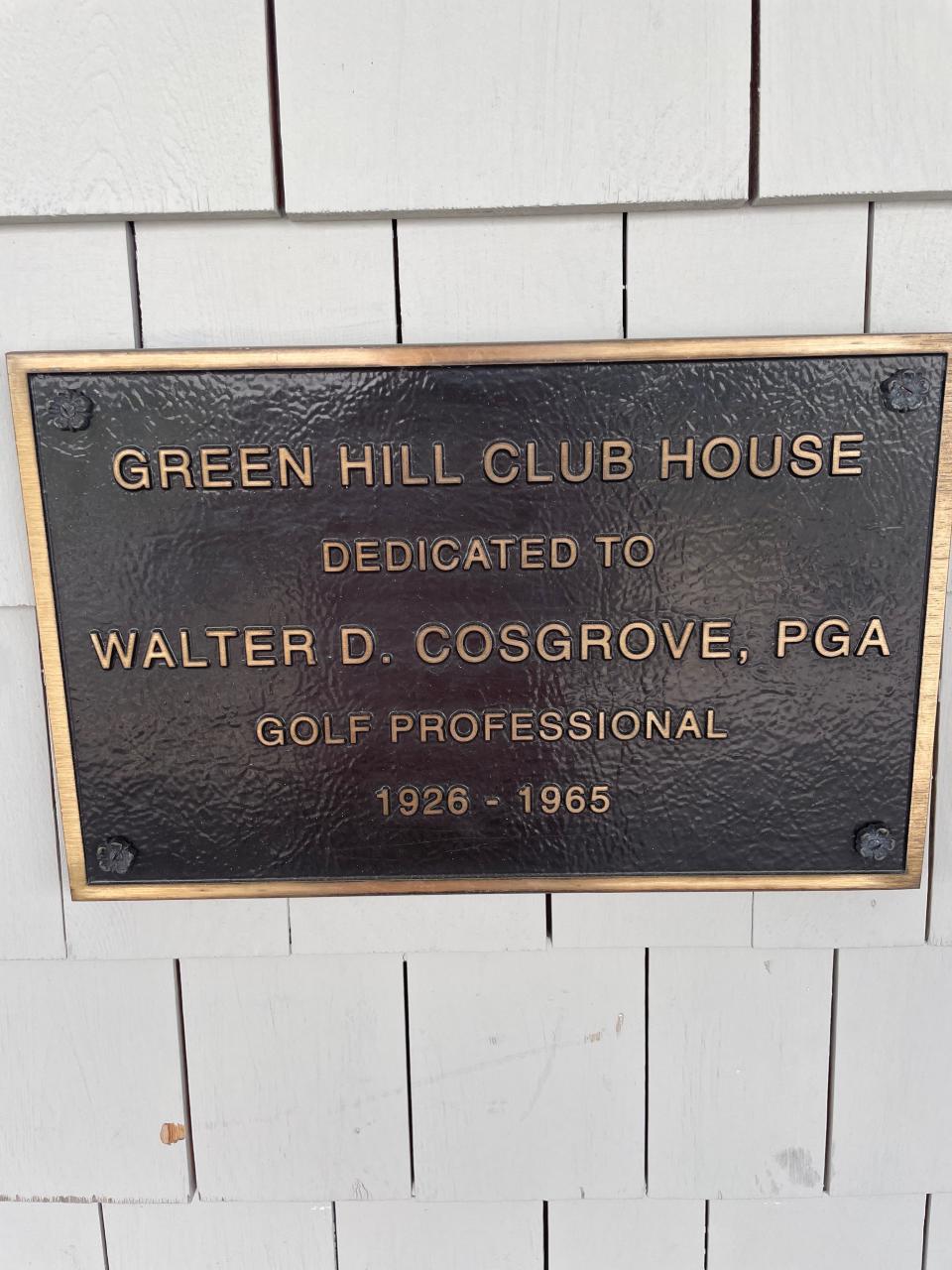 El Walter Cosgrove Four-Ball lleva el nombre del ex profesional principal de Green Hill.