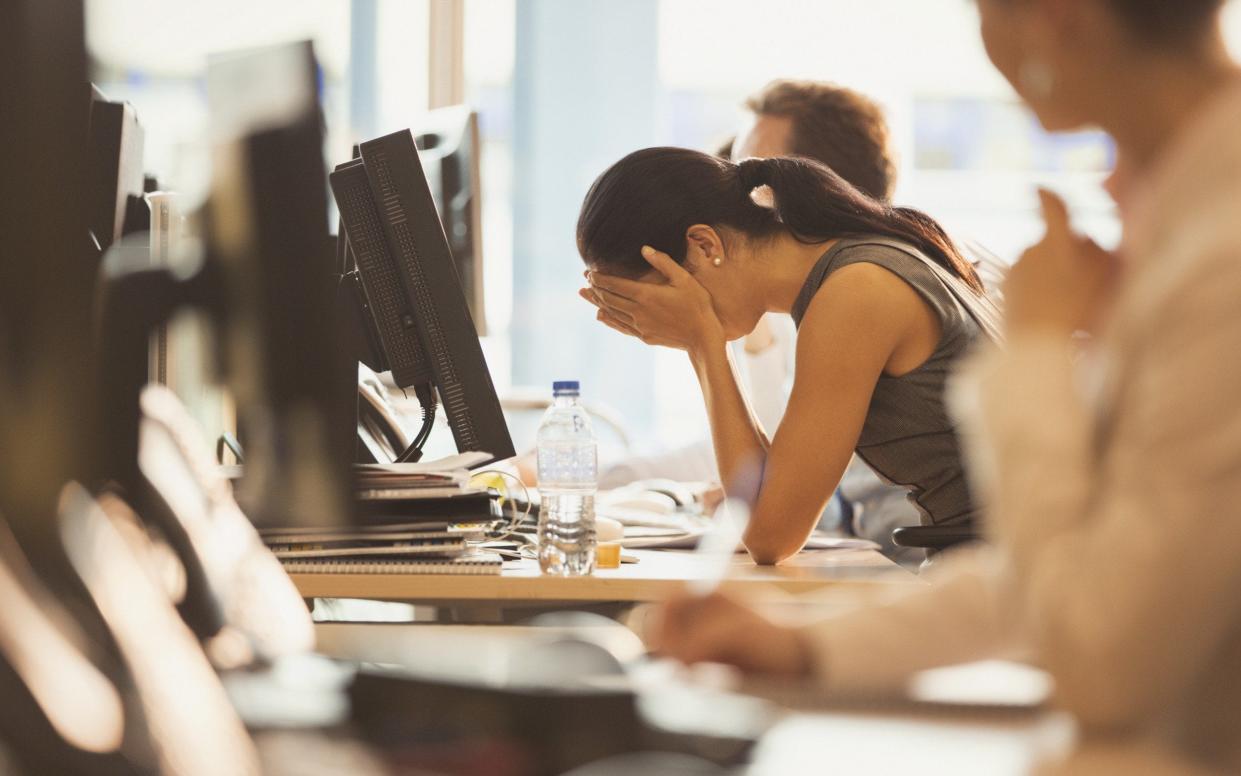 A survey from the Institution of Occupational Safety and Health revealed that mental health is still being deemed a “taboo” subject in the workplace - Getty Images Contributor