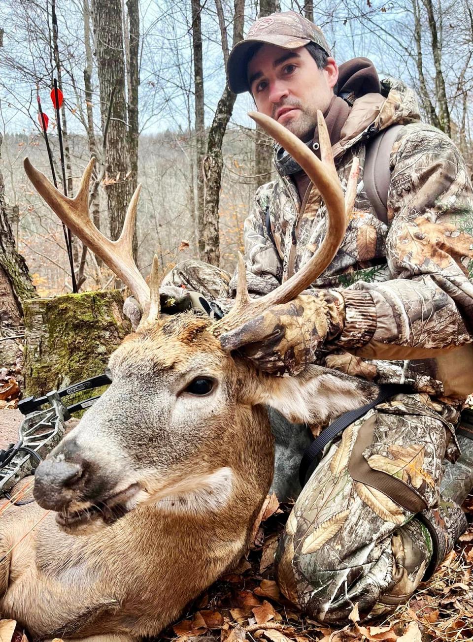 Jesse Jones of Liverpool Borough bagged his very first archery season buck while hunting in Equinunk. He used a Bear LEgit compound bow to bring down the big 8-pointer.