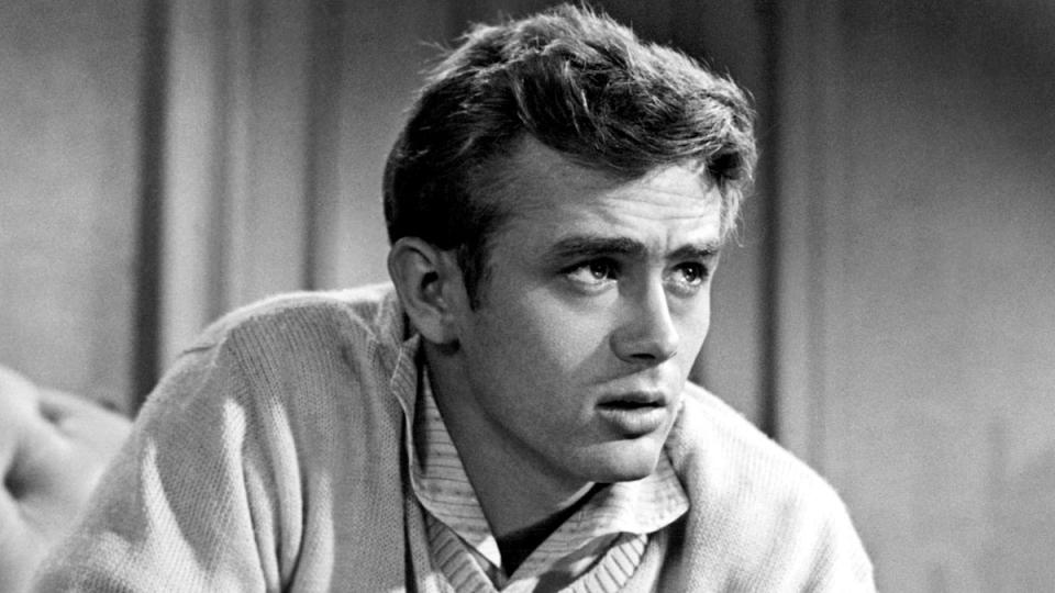 James Dean wears a sweater in East of Eden