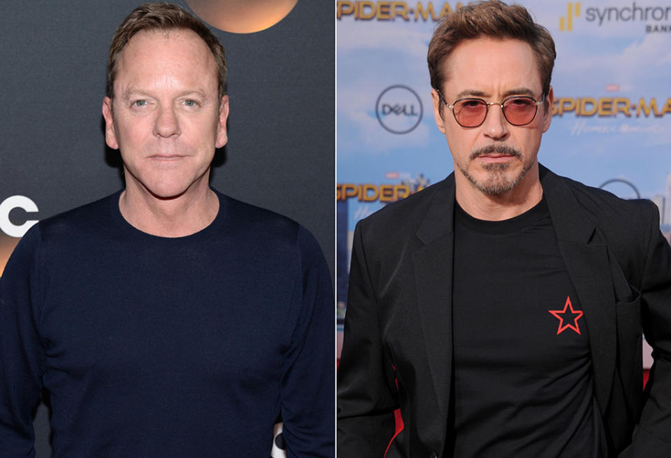 Kiefer Sutherland and Robert Downey Jr.