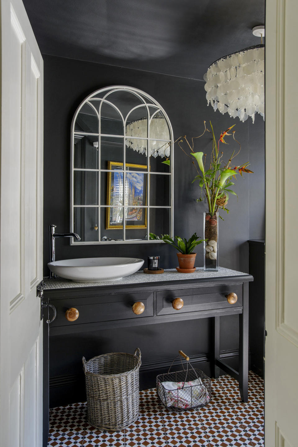 11. Transform a vintage table into a vanity unit