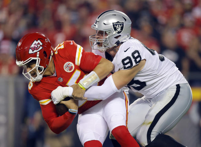 Maxx Crosby has recorded 70 percent of the Raiders sacks this season