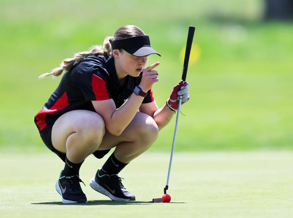 2A golfers compete in the girls state championships at Lakeside Golf Course in West Bountiful on Tuesday, May 16, 2023. | Scott G Winterton, Deseret News