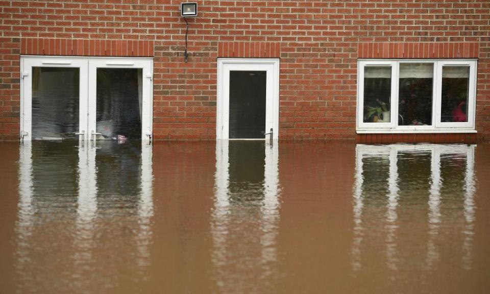 Flooded houses