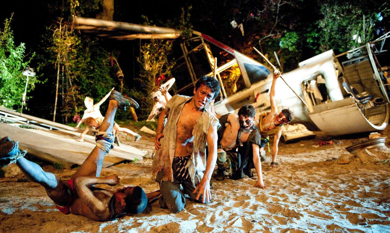 <span>A production of Lord of the Flies at Regent's Park Open Air Theatre.</span><span>Photograph: Tristram Kenton/The Guardian</span>