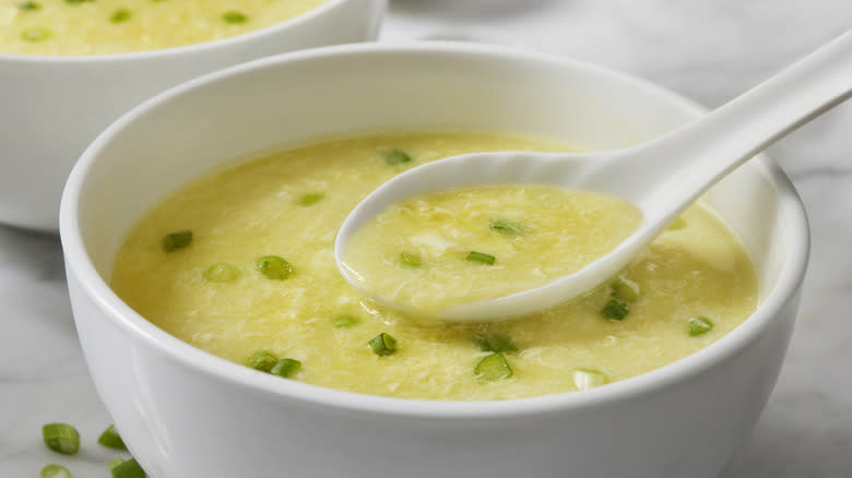 bowl of egg drop soup