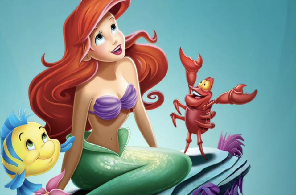 The Little Mermaid with her best underwater world friends. 